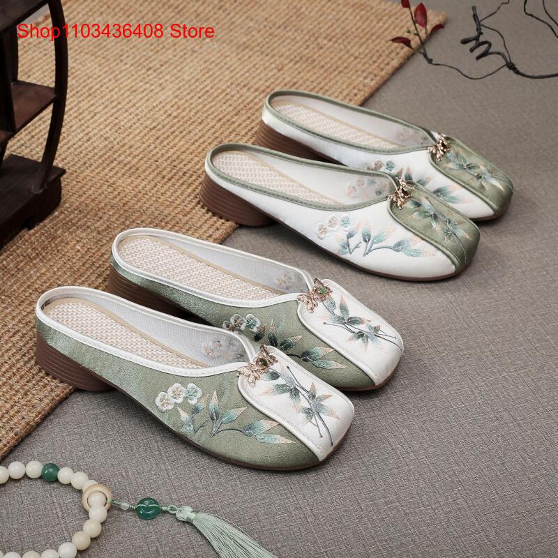Ethnic Fashion - Novos Chinelos Bordados para Casa, Sapatos
