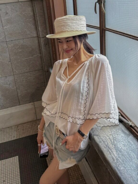 Top de Estilo Coreano com Patc - Ethnic Fusion Fashion avaliação e preço