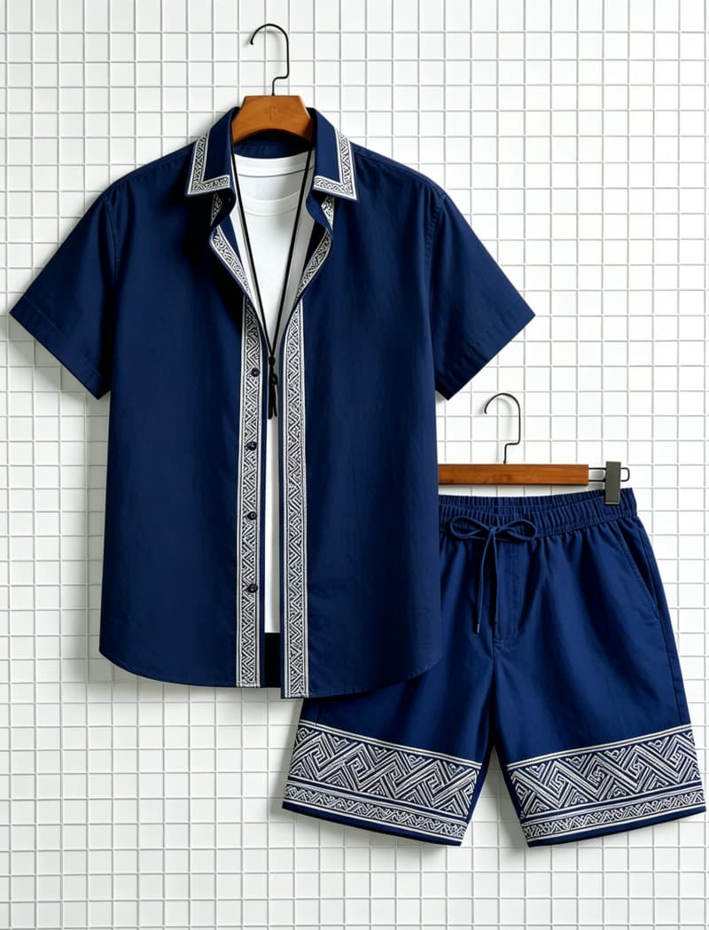 Conjunto de camisa de manga cu - Ethnic Fashion avaliação e preço
