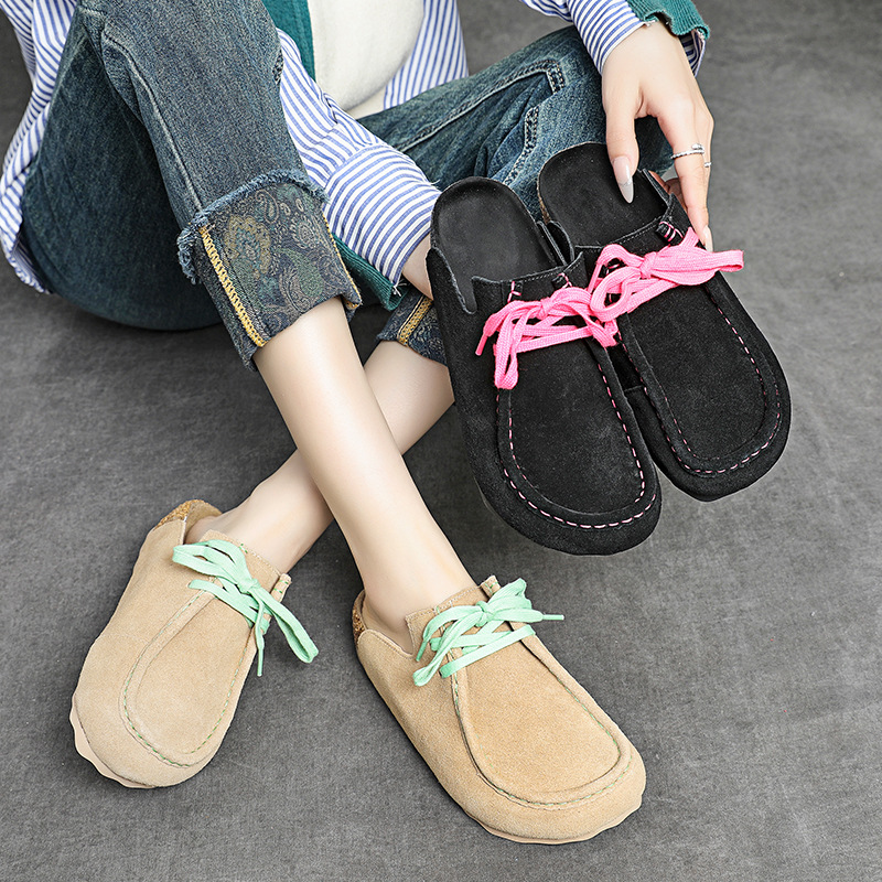 3cm camurça de vaca couro genu - Ethnic Fashion For Women avaliação e preço