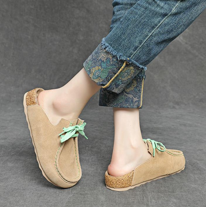 3cm camurça de vaca couro genu - Ethnic Fashion For Women avaliação e preço