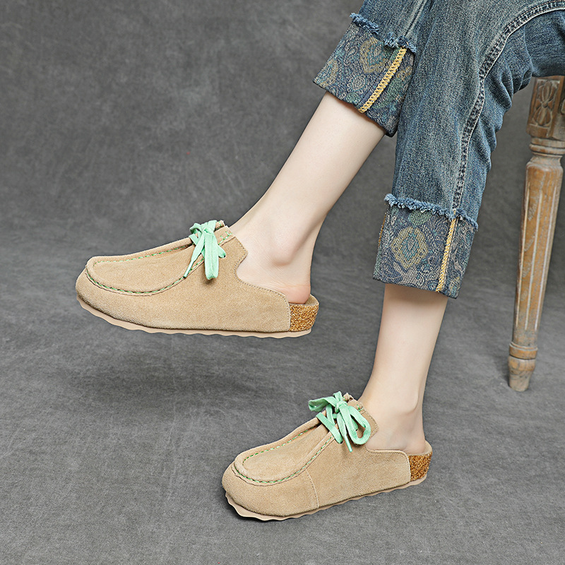 3cm camurça de vaca couro genu - Ethnic Fashion For Women avaliação e preço