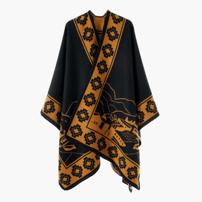 Poncho Feminino com Estampa Ge - Ethnic Fashion For Women avaliação e preço