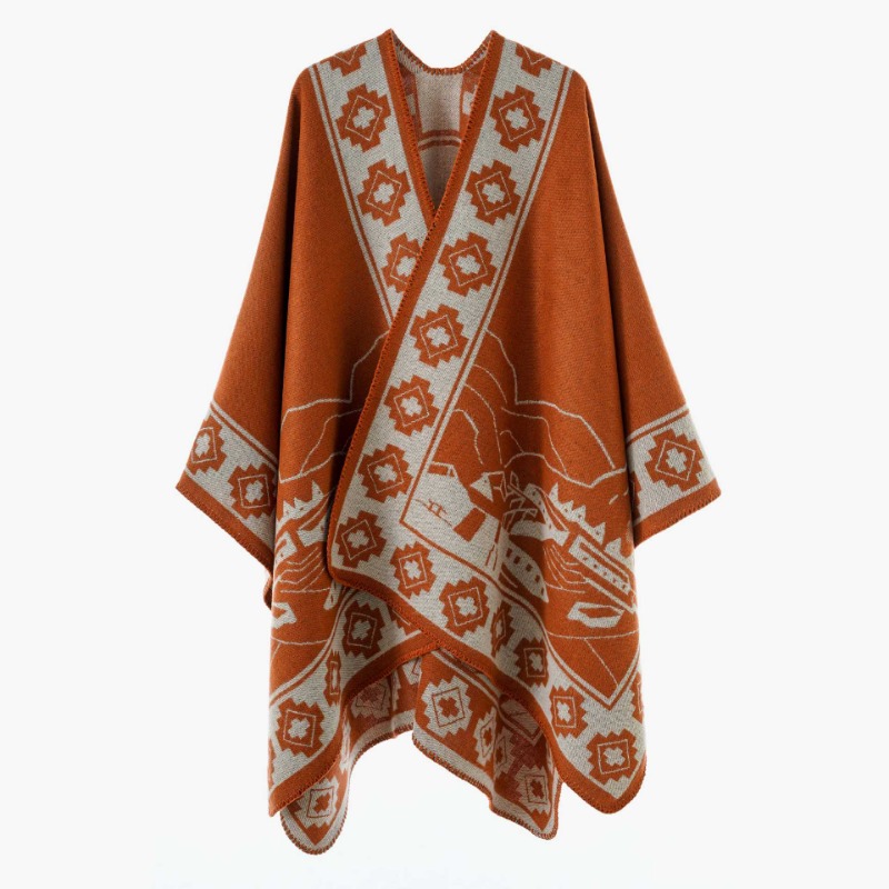 Poncho Feminino com Estampa Ge - Ethnic Fashion For Women avaliação e preço
