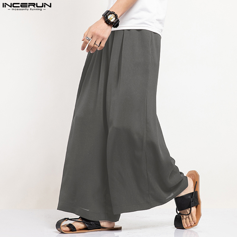 Incerun calças de perna larga  - Ethnic Fashion Men avaliação e preço