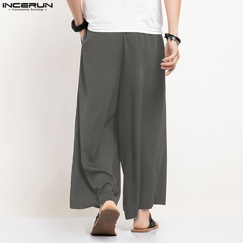 Incerun calças de perna larga  - Ethnic Fashion Men avaliação e preço